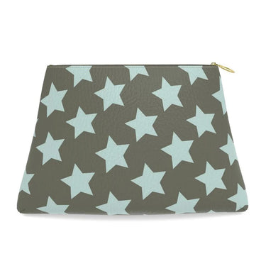 FAIT Á MAIN x TDT Leather Pouches, DRAB STAR