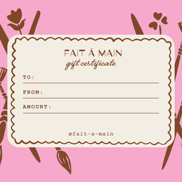 FAIT A MAIN GIFT CARD