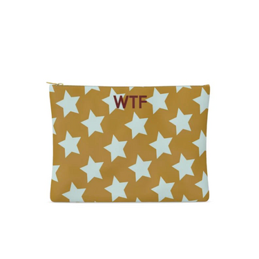 LEATHER FLAT POUCH/MAHJONG COIN AND CARD POUCH