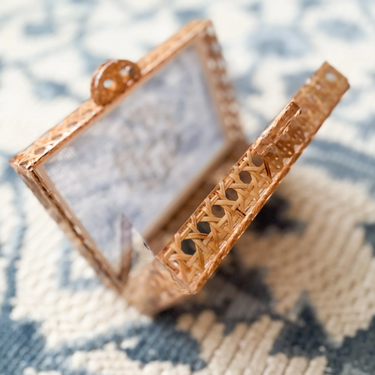 the𝗡𝗗𝗟𝗣𝗧bag™️  Acrylic Clutch with Hand Painted Monogram Rattan